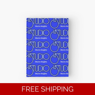 Le Studio Hardcover Journal A White & Blue Multi Logo MH White